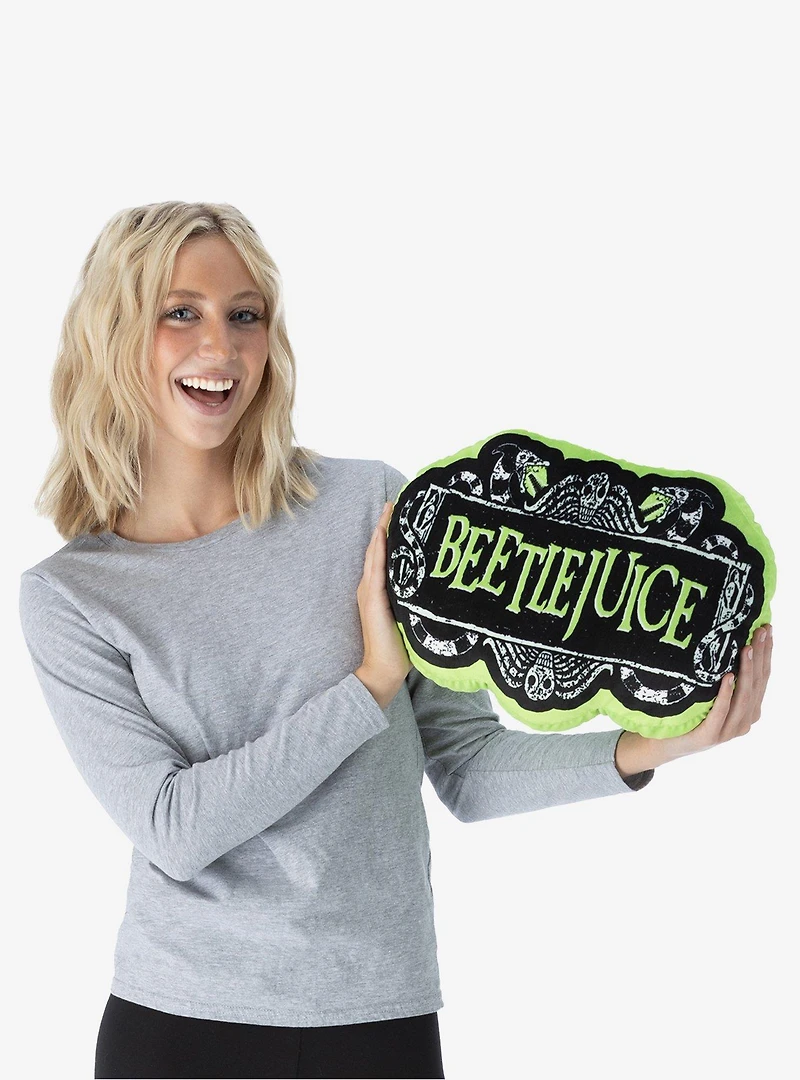 Beetlejuice Beetlejuice Logo Travel Cloud Pillow