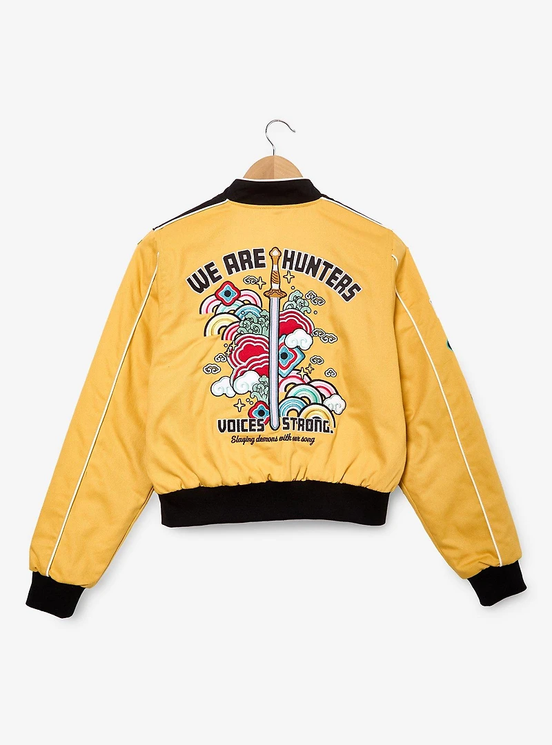 KPop Demon Hunters Rumi Women's Plus Cropped Racing Jacket - BoxLunch Exclusive