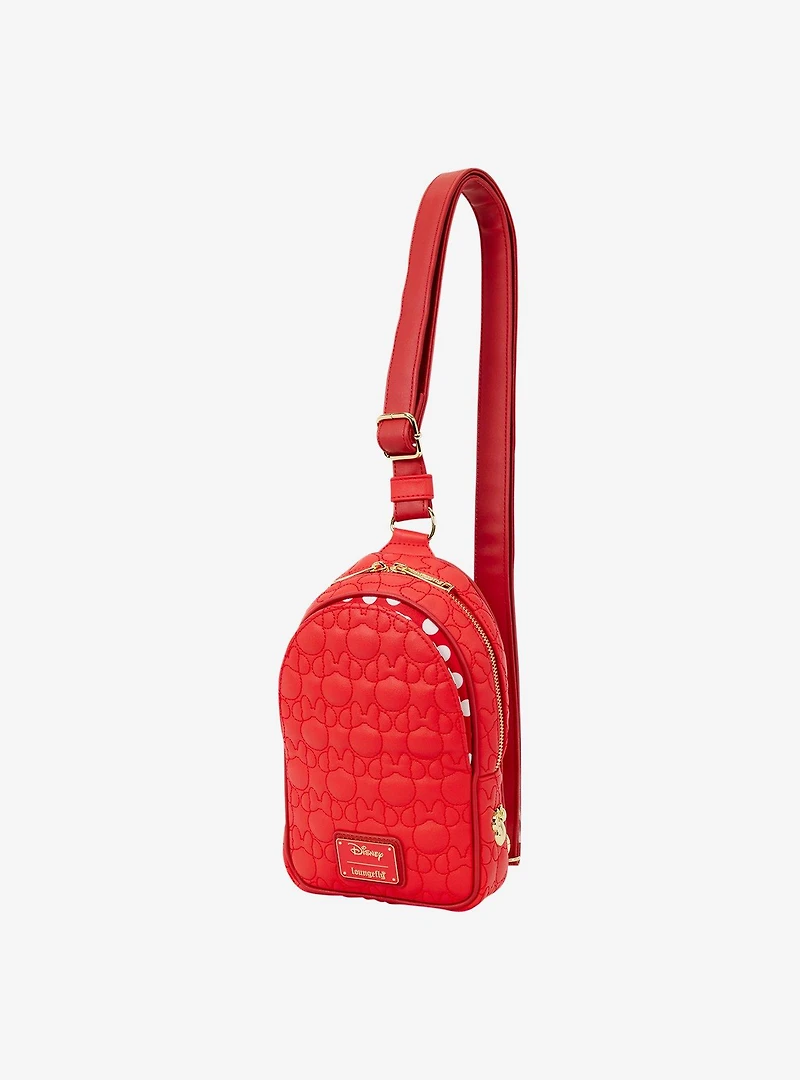 Loungefly Disney Minnie Mouse Silhouette Crossbody Sling Bag