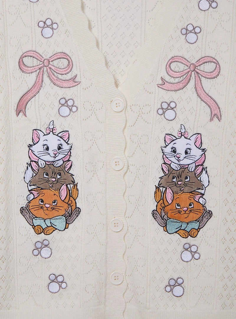 Disney The Aristocats Kittens Pointelle Knit Women's Plus Cardigan - BoxLunch Exclusive