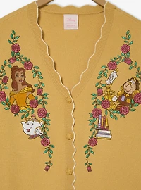 Disney Beauty and the Beast Rose Women's Plus Scalloped Cardigan — BoxLunch Exclusive