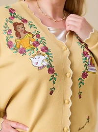 Disney Beauty and the Beast Rose Women's Plus Scalloped Cardigan — BoxLunch Exclusive
