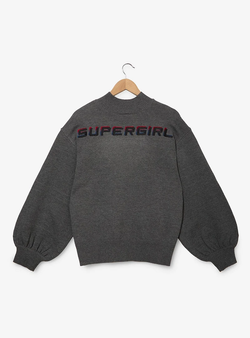 Her Universe DC Comics Supergirl Ombré Logo Bishop Sleeve Women's Plus Sweater - BoxLunch Exclusive