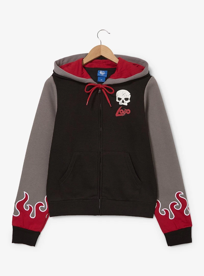 Her Universe DC Comics Supergirl Lobo Bite Me Fanboy Women's Cropped Zippered Hoodie - BoxLunch Exclusive