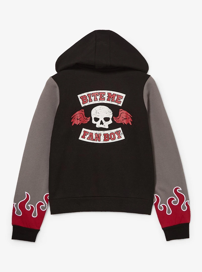 Her Universe DC Comics Supergirl Lobo Bite Me Fanboy Women's Cropped Zippered Hoodie - BoxLunch Exclusive