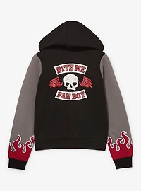 Her Universe DC Comics Supergirl Lobo Bite Me Fanboy Women's Cropped Zippered Hoodie - BoxLunch Exclusive