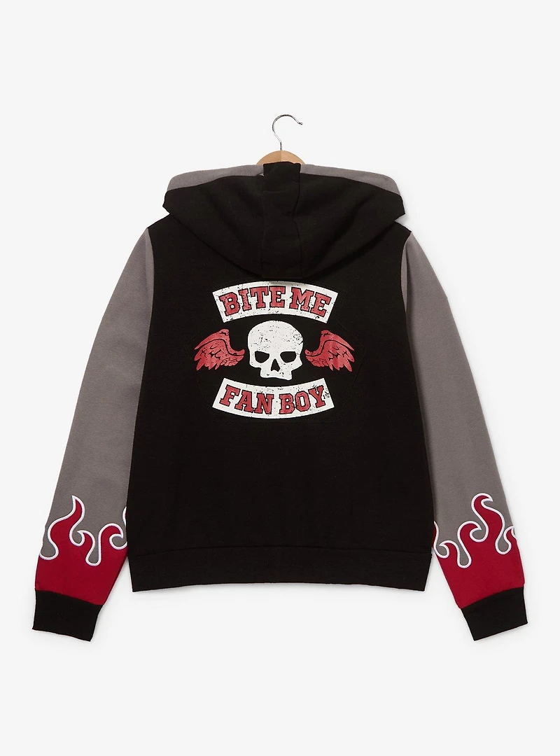Her Universe DC Comics Supergirl Lobo Bite Me Fanboy Women's Plus Cropped Zippered Hoodie - BoxLunch Exclusive