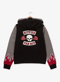 Her Universe DC Comics Supergirl Lobo Bite Me Fanboy Women's Plus Cropped Zippered Hoodie - BoxLunch Exclusive