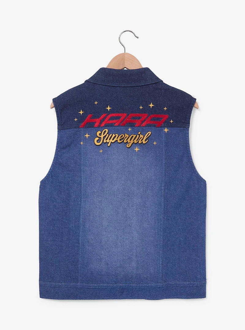 Her Universe DC Comics Supergirl Embroidered Women's Denim Vest - BoxLunch Exclusive