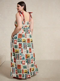 Disney The Nightmare Before Christmas Character Postcards Allover Print Plus Maxi Dress - BoxLunch Exclusive