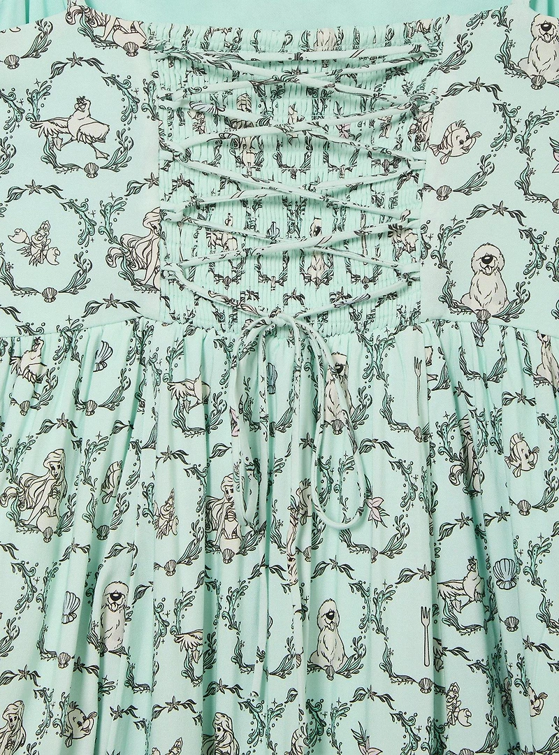 Disney The Little Mermaid Characters Floral Allover Print Tank Dress - BoxLunch Exclusive