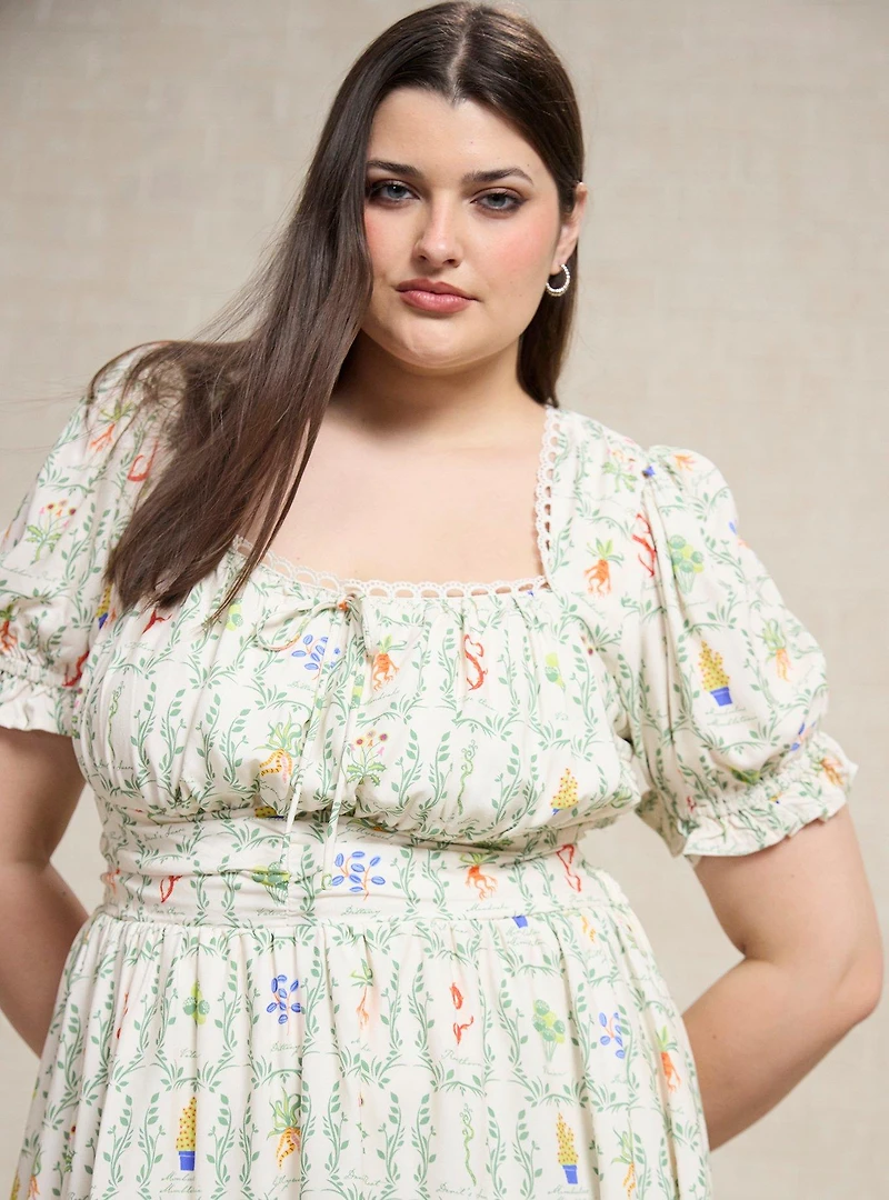Harry Potter Herbology Plants Allover Print Plus Dress - BoxLunch Exclusive
