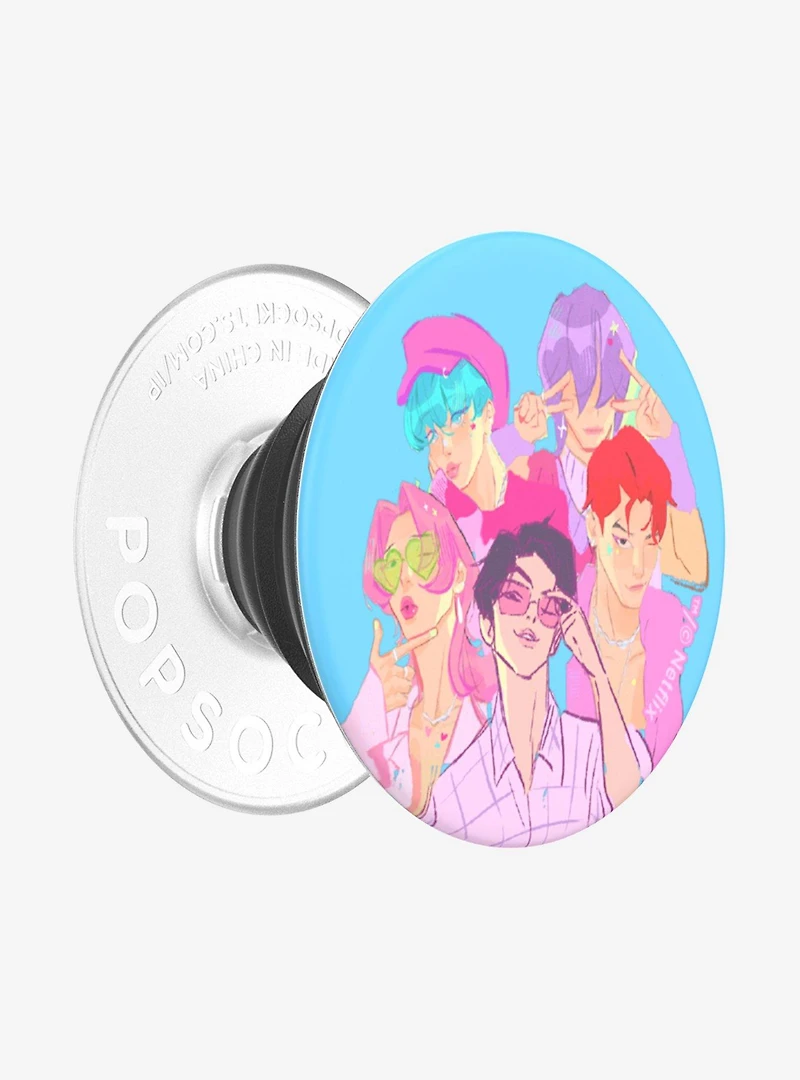 PopSocket PopTop KPop Demon Hunters Saja Boys Adhesive Phone Grip