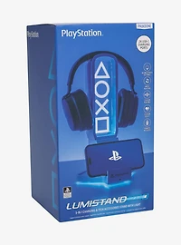 Paladone PlayStation Logo Lumistand Pro 3-in-1 Charging & Tech Accessory Stand with Light