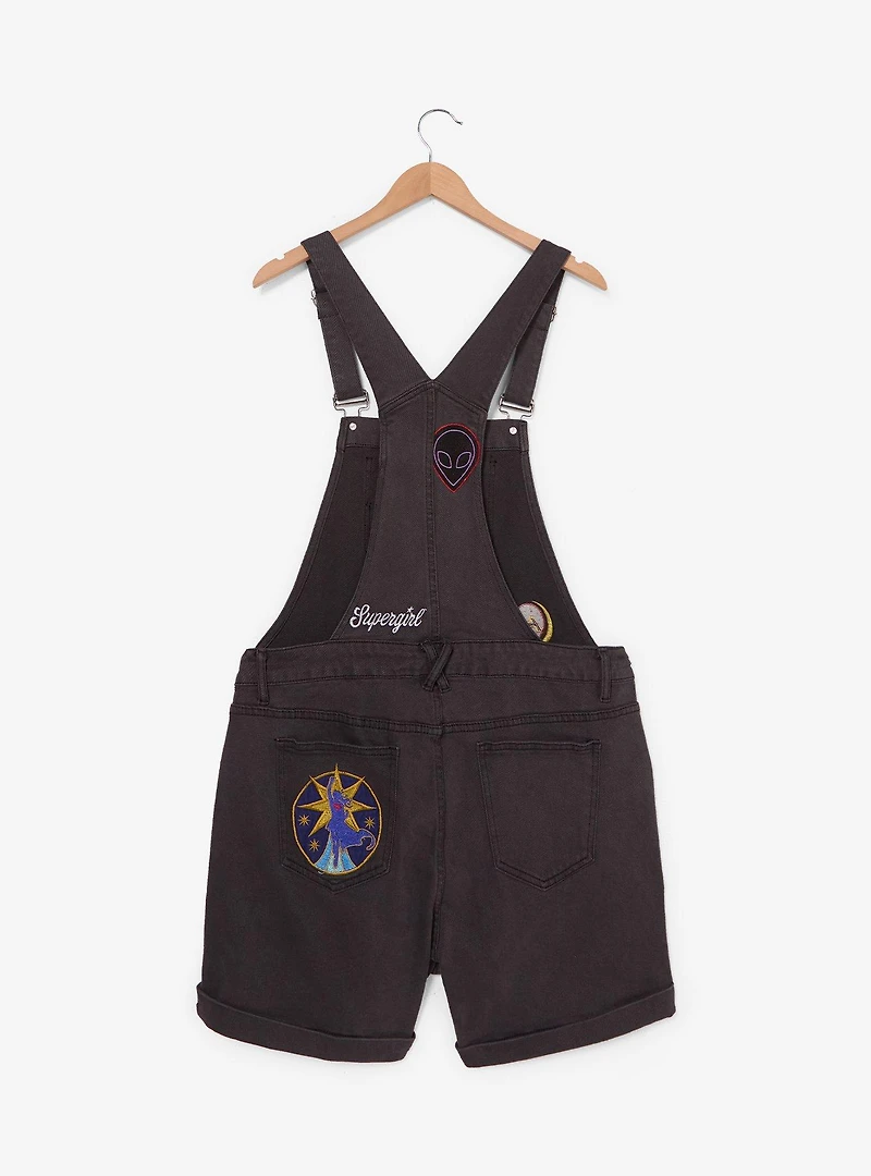 DC Comics Supergirl Patches Women's Plus Short Overalls - BoxLunch Exclusive