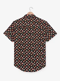 Nintendo Super Mario Bros Retro Icons Allover Print Woven Button-Up - BoxLunch Exclusive