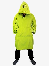 Dr. Seuss How The Grinch Stole Christmas Grinch Face Oversized Pullover Hoodie
