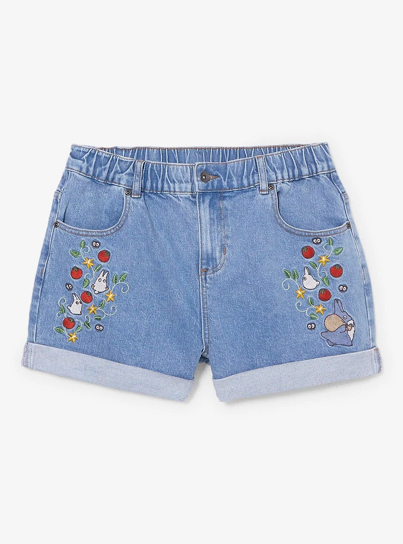 Studio Ghibli® My Neighbor Totoro Veggies Embroidered Women's High Waisted Shorts - BoxLunch Exclusive
