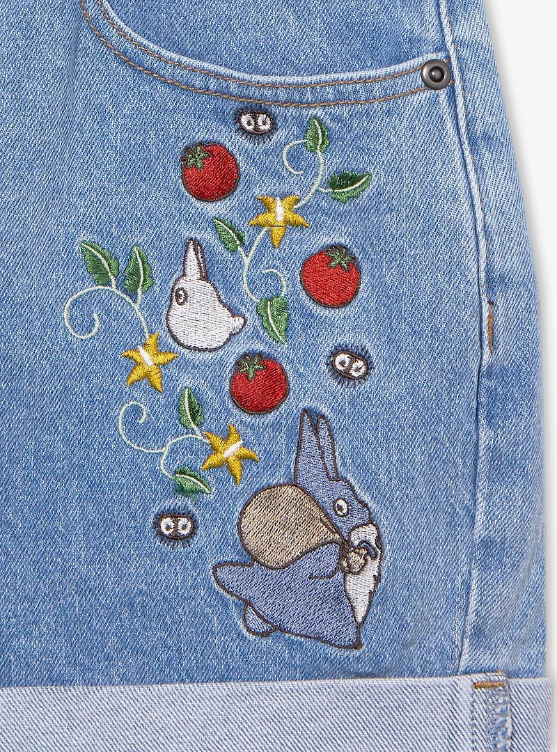 Studio Ghibli® My Neighbor Totoro Veggies Embroidered Women's Plus High Waisted Shorts - BoxLunch Exclusive