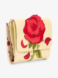 Loungefly Disney Beauty and The Beast Enchanted Rose Shimmer Wallet - BoxLunch Exclusive