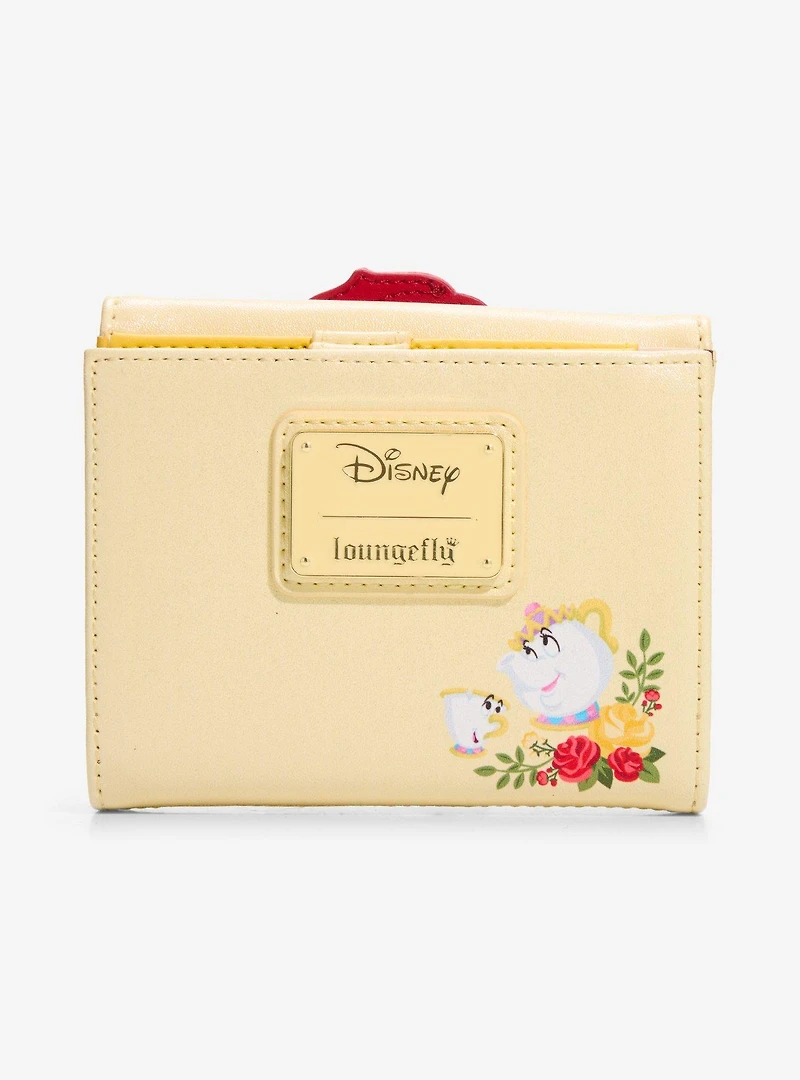 Loungefly Disney Beauty and The Beast Enchanted Rose Shimmer Wallet - BoxLunch Exclusive
