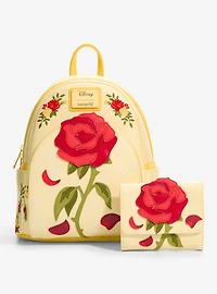 Loungefly Disney Beauty and The Beast Enchanted Rose Shimmer Wallet - BoxLunch Exclusive