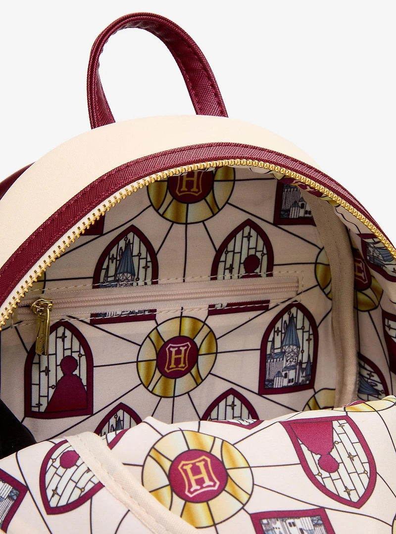 Loungefly Harry Potter Hedwig Stained Glass Window Mini Backpack - BoxLunch Exclusive