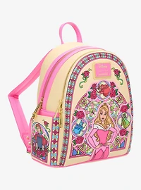 Loungefly Disney Sleeping Beauty Aurora Stained Glass Portrait Mini Backpack - BoxLunch Exclusive