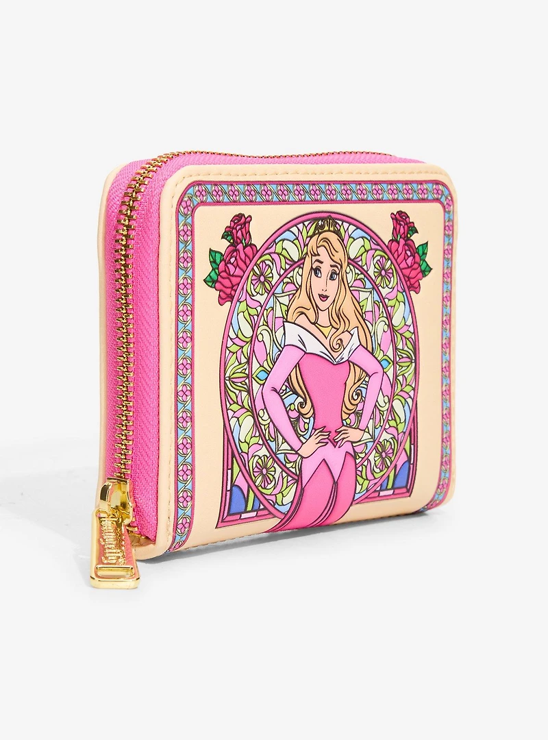 Loungefly Disney Sleeping Beauty Stained Glass Zip Wallet — BoxLunch Exclusive