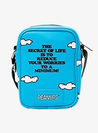 Peanuts The Secret of Life Snoopy and Woodstock Dog House Pose Crossbody Bag