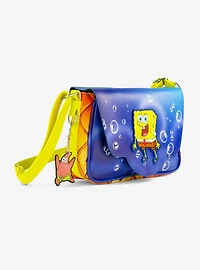 SpongeBob SquarePants Excited Full Body Pose Applique Crossbody Bag