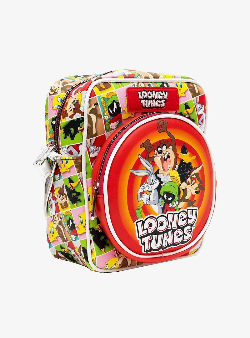 Looney Tunes Bullseye Group Pose and Character Block Poses Crossbody Bag