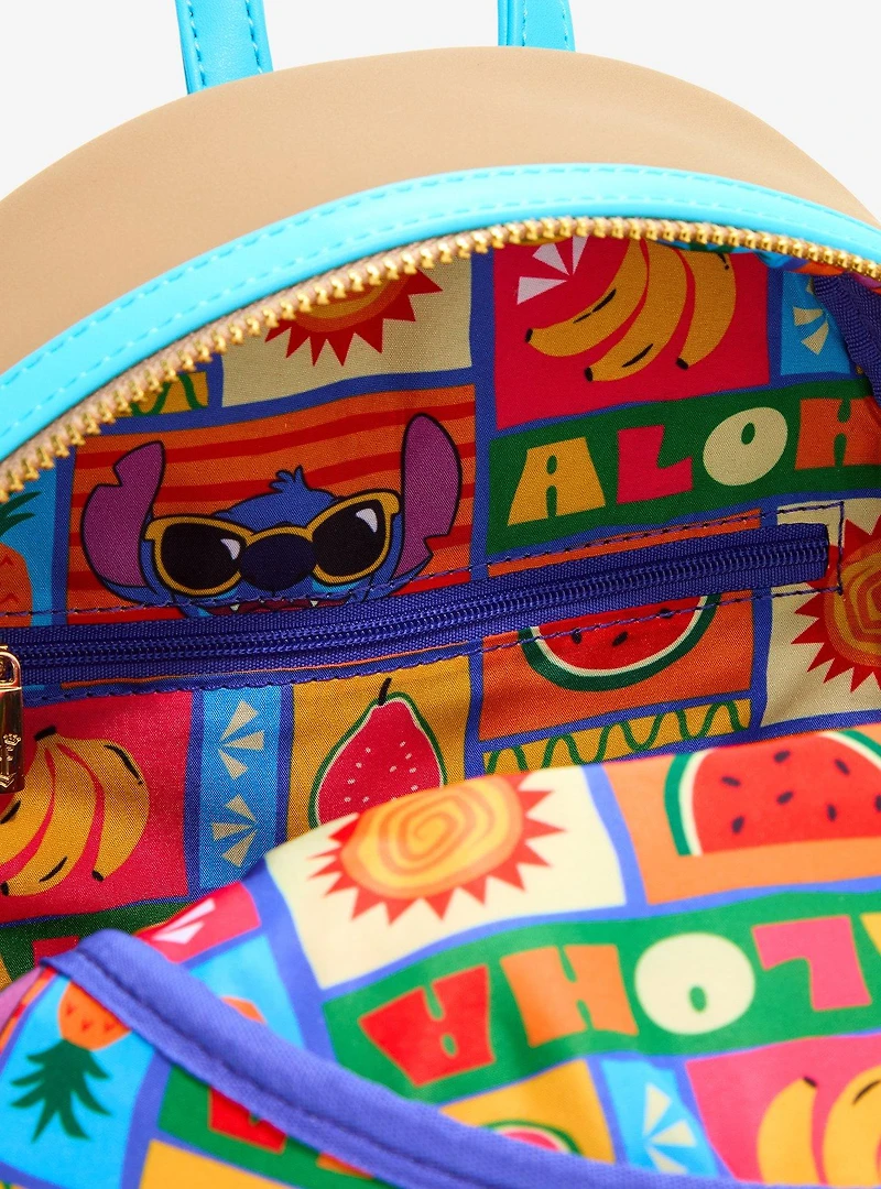 Loungefly Disney Lilo & Stitch Beach Towel Stitch Mini Backpack - BoxLunch Exclusive