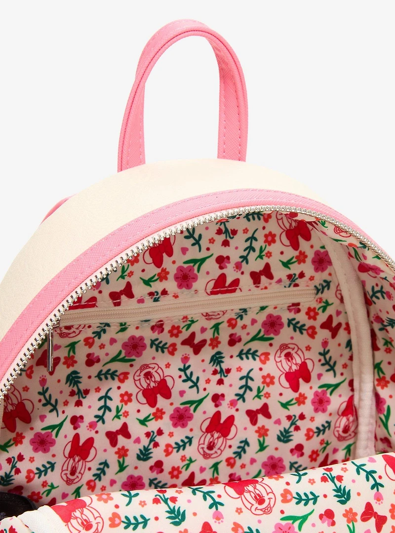 Loungefly Disney Minnie Mouse Floral Embroidered Mini Backpack - BoxLunch Exclusive