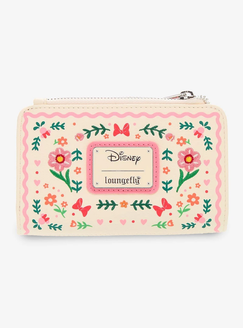Loungefly Disney Minnie Mouse Floral Embroidered Wallet - BoxLunch Exclusive