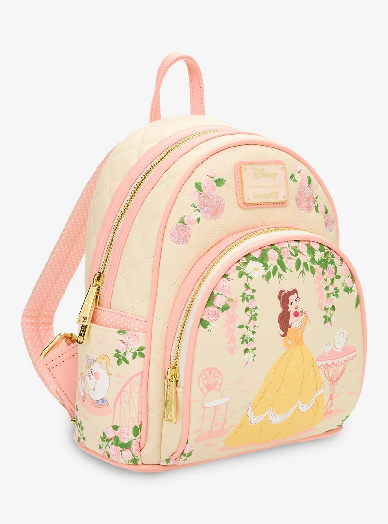 Loungefly Disney Beauty and The Beast Quilted Belle Mini Backpack - BoxLunch Exclusive