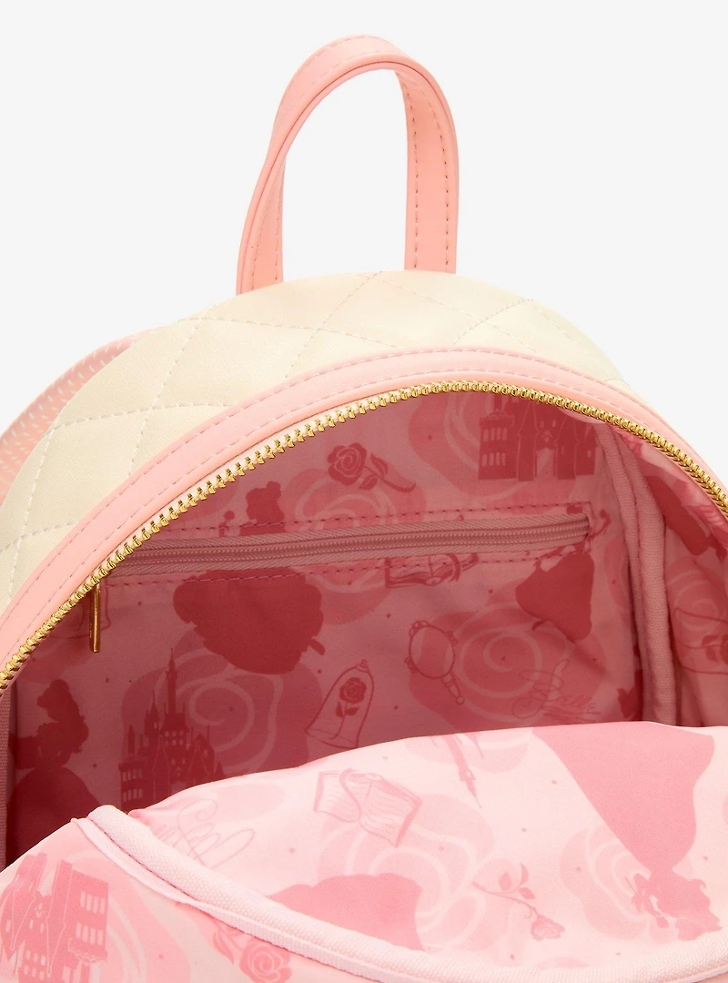 Loungefly Disney Beauty and The Beast Quilted Belle Mini Backpack - BoxLunch Exclusive