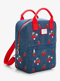 Loungefly Marvel Spider-Man Cherries Denim Mini Backpack - BoxLunch Exclusive