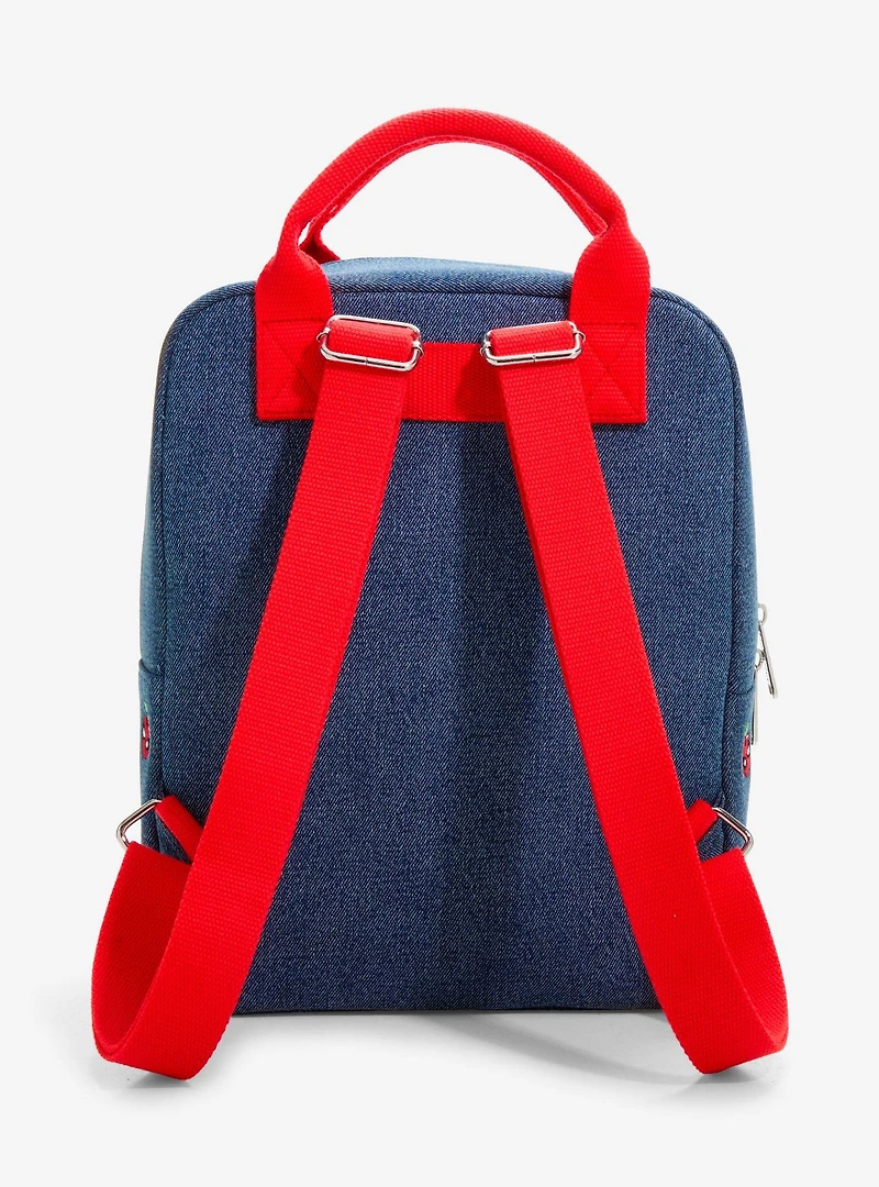 Loungefly Marvel Spider-Man Cherries Denim Mini Backpack - BoxLunch Exclusive