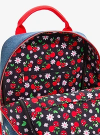 Loungefly Marvel Spider-Man Cherries Denim Mini Backpack - BoxLunch Exclusive