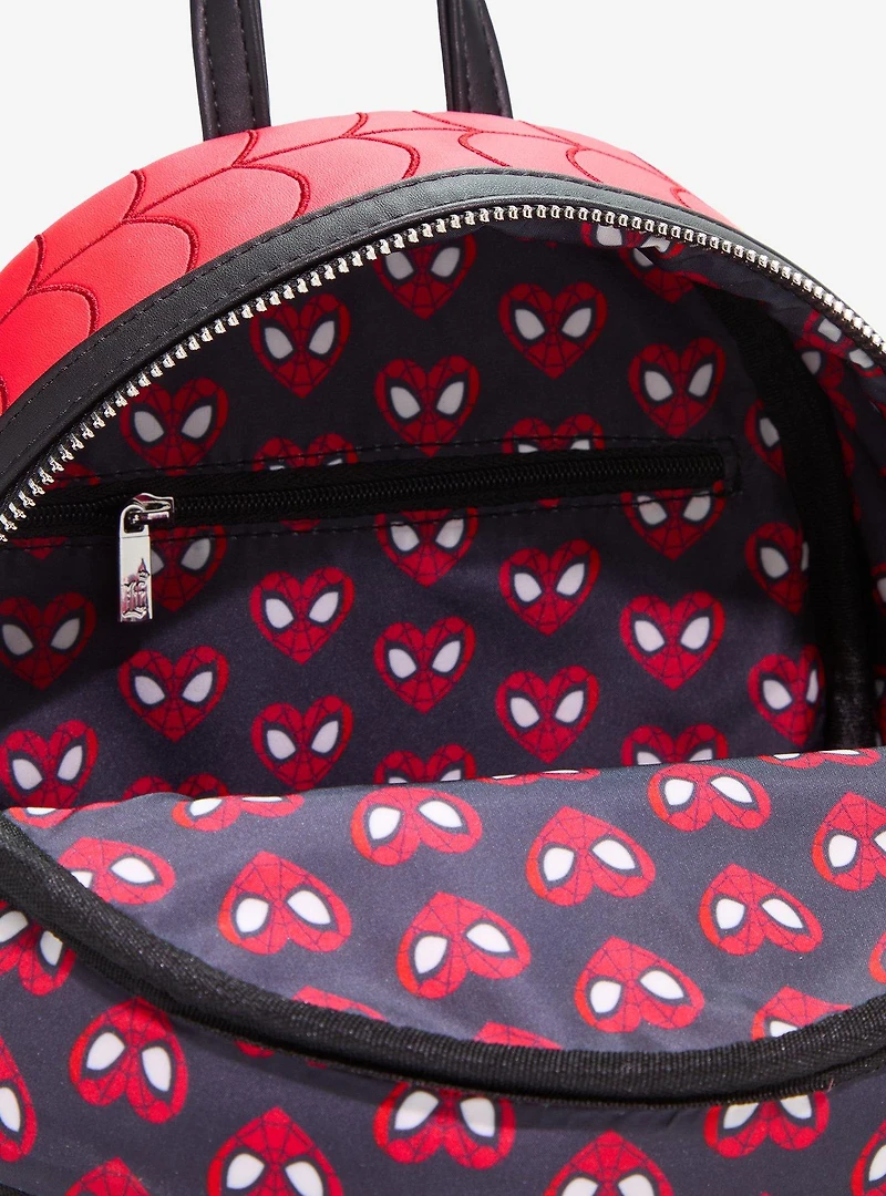Loungefly Marvel Spider-Man Web Heart Mini Backpack - BoxLunch Exclusive
