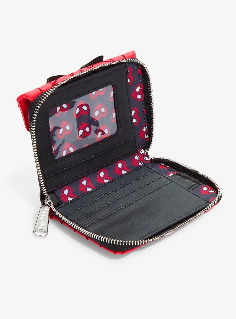 Loungefly Marvel Spider-Man Web Bow Wallet - BoxLunch Exclusive