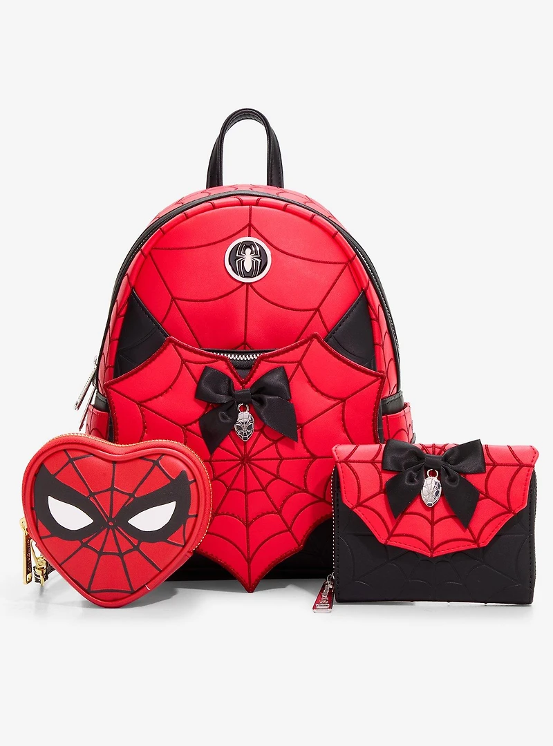 Loungefly Marvel Spider-Man Web Bow Wallet - BoxLunch Exclusive