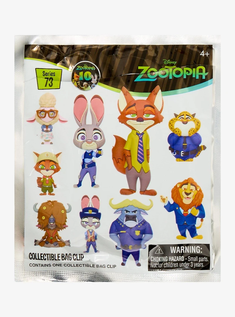 Disney Zootopia Series 73 Blind Bag Figural Bag Clip