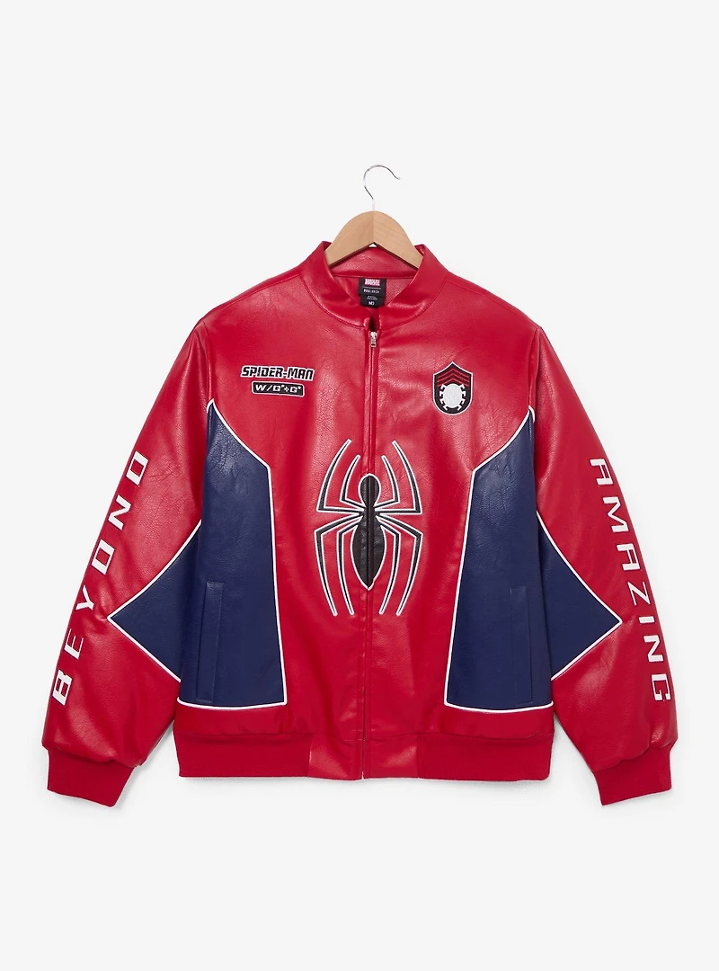 Marvel Spider-Man Faux Leather Moto Jacket - BoxLunch Exclusive