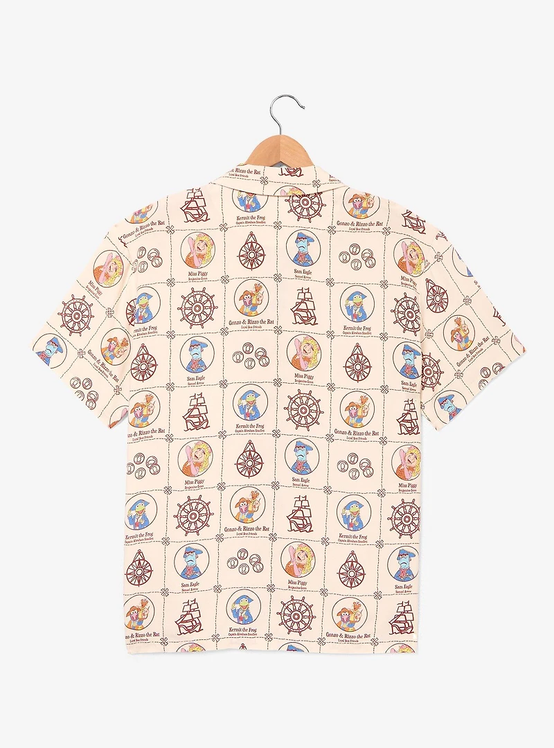 The Muppets Treasure Island Characters & Icons Grid Woven Button-Up - BoxLunch Exclusive