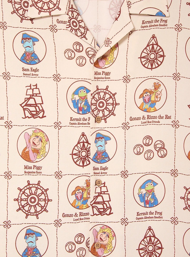 The Muppets Treasure Island Characters & Icons Grid Woven Button-Up - BoxLunch Exclusive