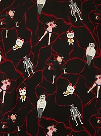 Dandadan Characters Allover Print Woven Button-Up - BoxLunch Exclusive