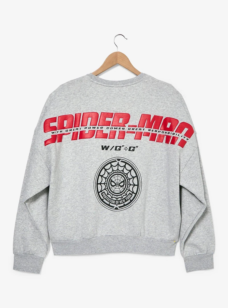 Marvel Spider-Man Web-Slinger Embroidered Crewneck - BoxLunch Exclusive
