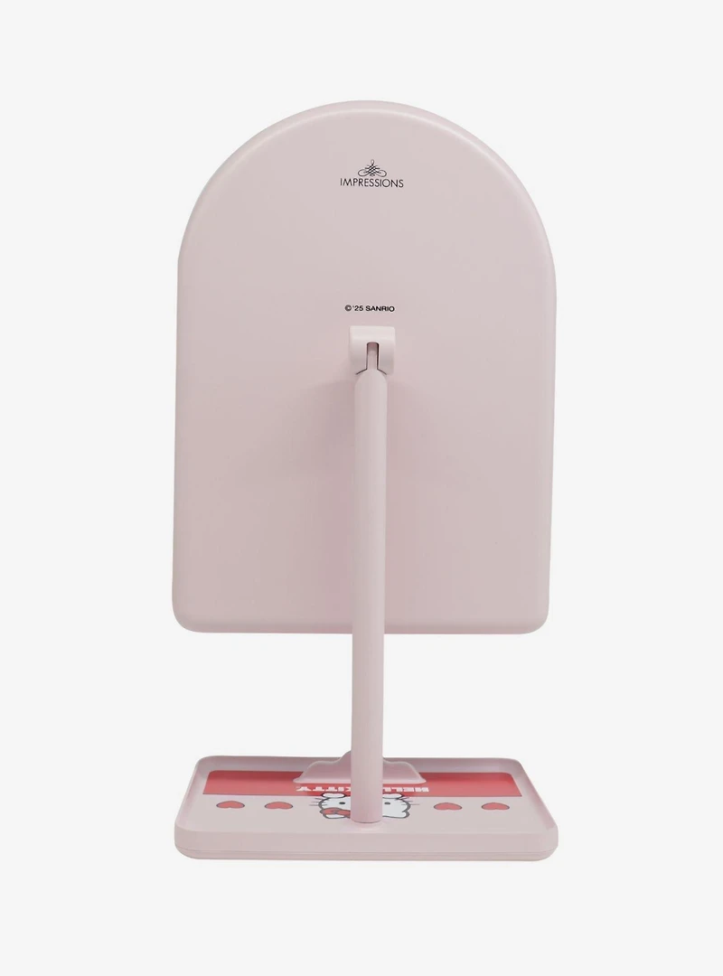 Sanrio Hello Kitty "Hearts" Arch LED Tabletop Makeup Mirror with Phone Stand Base